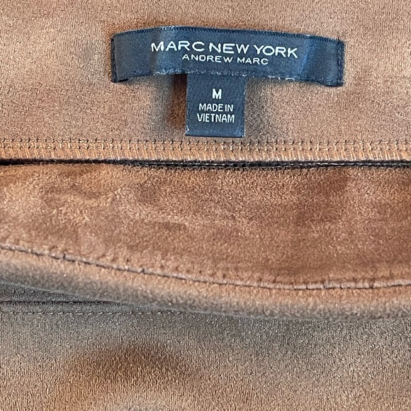 Marc New York Faux Suede Tan Pencil Skirt Women’s Size Medium - Picture 2 of 10